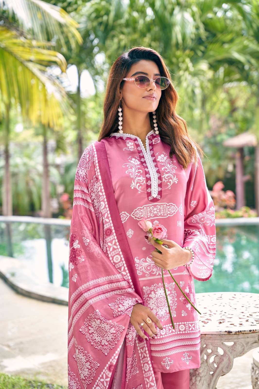 W 2169 COLOR SERIES PREMIUM IMPORTED SATIN 3 PIECE SUIT FANCY WHOLESALER TEXTILE